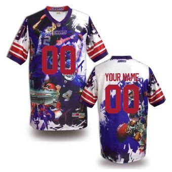 New York Giants Customized Fanatical Version NFL Jerseys-005