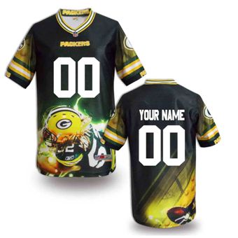 Green Bay Packers Customized Fanatical Version NFL Jerseys-006