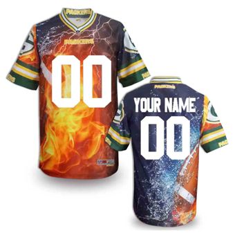 Green Bay Packers Customized Fanatical Version NFL Jerseys-0010