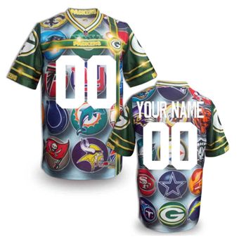Green Bay Packers Customized Fanatical Version NFL Jerseys-0014
