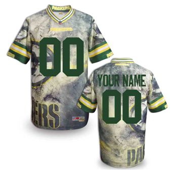 Green Bay Packers Customized Fanatical Version NFL Jerseys-0016