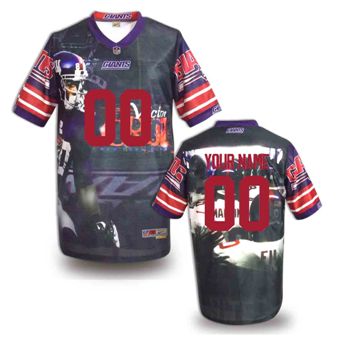 New York Giants Customized Fanatical Version NFL Jerseys-007