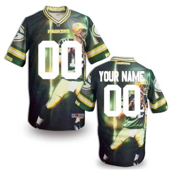 Green Bay Packers Customized Fanatical Version NFL Jerseys-009