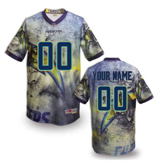 San Diego Chargers Customized Fanatical Version NFL Jerseys-001