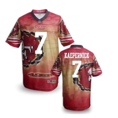 Nike San Francisco 49ers 7 Colin Kaepernick Fanatical Version NFL Jerseys (1)