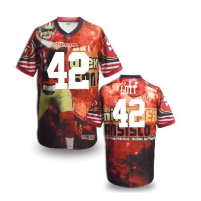 Nike San Francisco 49ers 42 Ronnie Lott Fanatical Version NFL Jerseys (7)