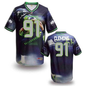Nike Seattle Seahawks 91 Chris Clemons Fanatical Version NFL Jerseys (7)