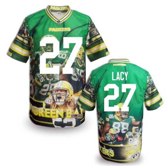 Nike Green Bay Packers #27 Eddie Lacy Fanatical Version NFL Jerseys (8)