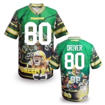 Nike Green Bay Packers #80 Donald Driver Fanatical Version NFL Jerseys (8)
