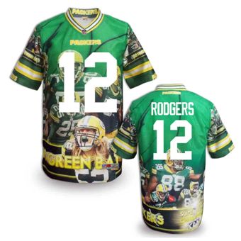 Nike Green Bay Packers 12 Aaron Rodgers Fanatical Version NFL Jerseys (1)