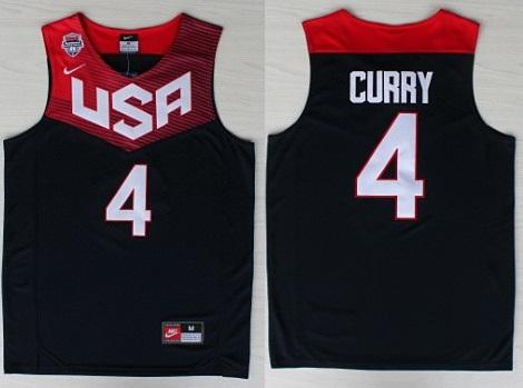 2014 USA Dream 11 Team 4 Stephen Curry Blue Basketball Jerseys