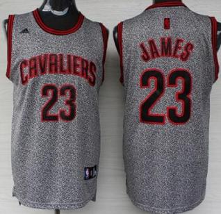 Cleveland Cavaliers 23 LeBron James Grey NBA Jerseys
