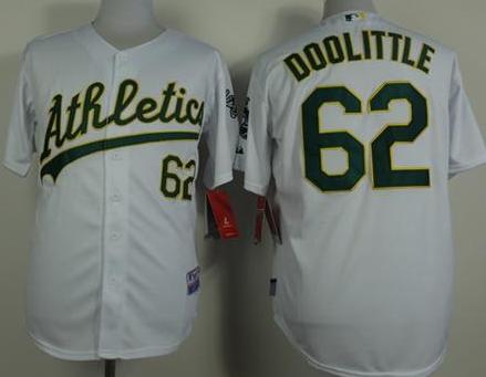 Oakland Athletics #62 Sean Doolittle White Cool Base Stitched Baseball Jersey