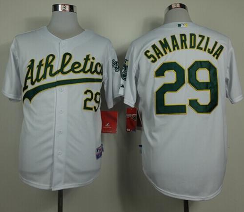 Oakland Athletics #29 Jeff Samardzija White Cool Base Stitched MLB Jersey