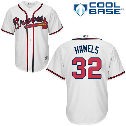Braves #32 Cole Hamels White New Cool Base Stitched MLB Jersey