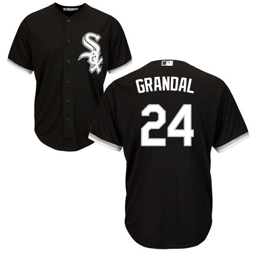 White Sox #24 Yasmani Grandal Black New Cool Base Stitched MLB Jersey