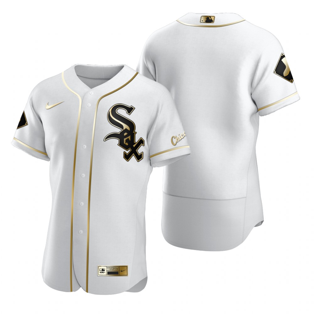 Chicago White Sox Blank White Nike Men's Authentic Golden Edition MLB Jersey Chicago White Sox Blank White Nike Men's Authentic Golden Edition MLB Jersey
