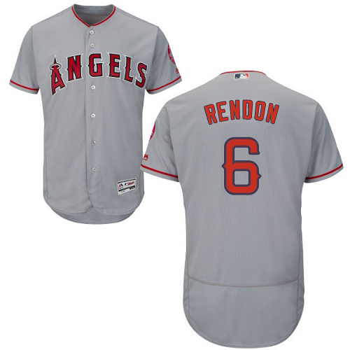 Angels of Anaheim #6 Anthony Rendon Grey Flexbase Authentic Collection Stitched MLB Jersey
