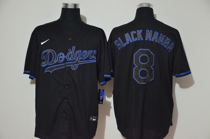 Los Angeles Dodgers #8 Kobe Bryant Men's Nike Black Fashion Cool Base MLB Jersey