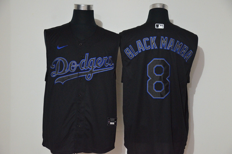 Los Angeles Dodgers #8 Black Mamba Nike Black Fahion Tank Top MLB Jersey