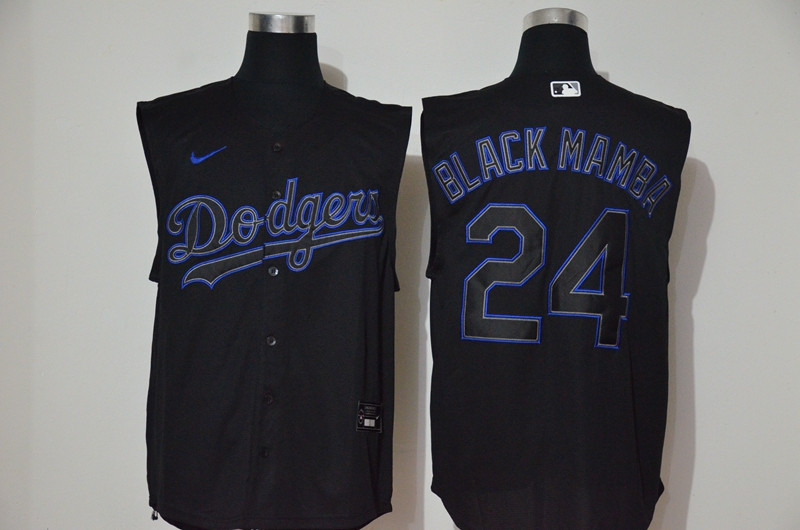 Los Angeles Dodgers #24 Black Mamba Nike Black Fahion Tank Top MLB Jersey