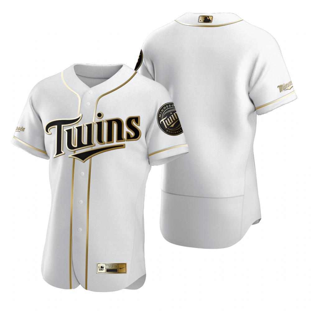 Minnesota Twins Blank White Nike Men's Authentic Golden Edition MLB Jersey