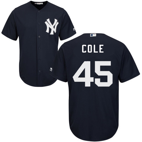 Yankees #45 Gerrit Cole Navy Blue New Cool Base Stitched MLB Jersey