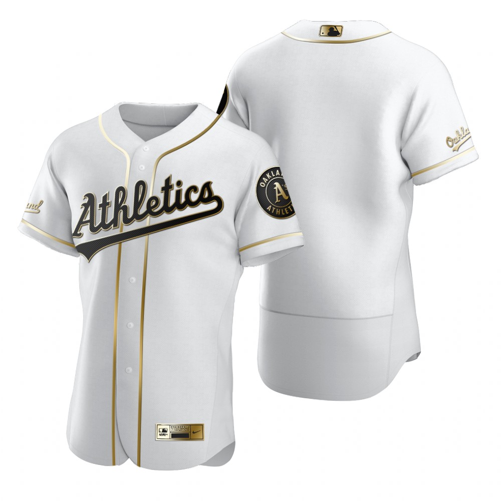 Oakland Athletics Blank White Nike Men's Authentic Golden Edition MLB Jersey