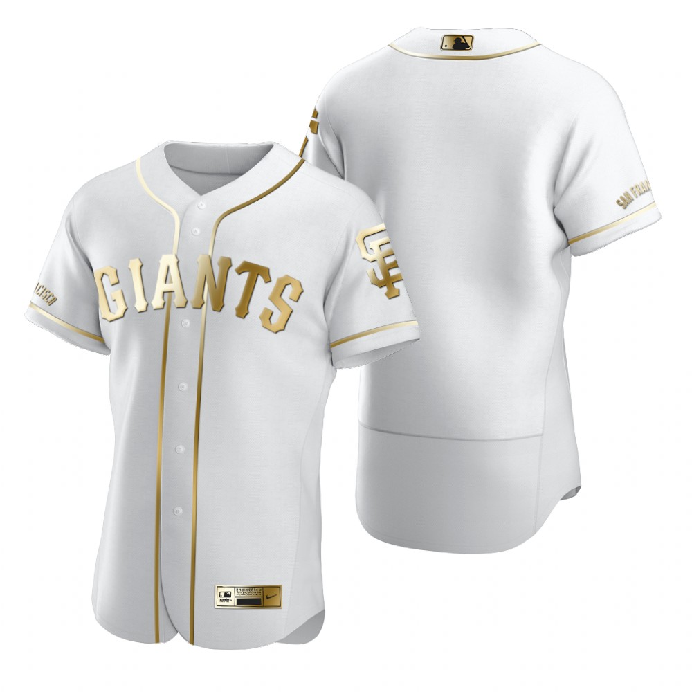 San Francisco Giants Blank White Nike Men's Authentic Golden Edition MLB Jersey