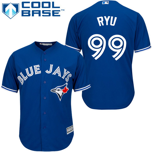 Blue Jays #99 Hyun-Jin Ryu Blue New Cool Base Stitched MLB Jersey