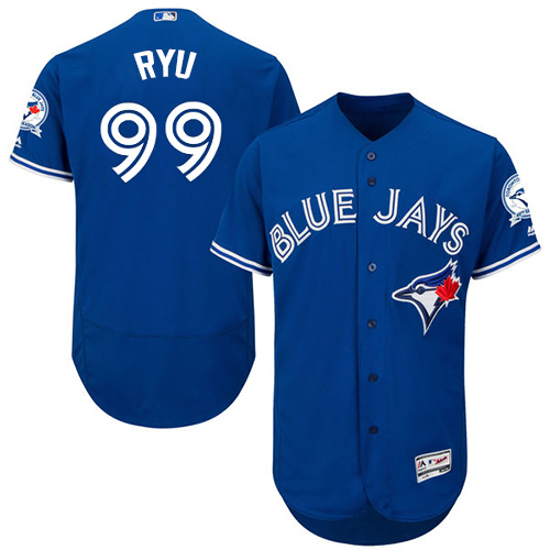 Blue Jays #99 Hyun-Jin Ryu Blue Flexbase Authentic Collection Stitched MLB Jersey Blue Jays #99 Hyun-Jin Ryu Blue Flexbase Authentic Collection Stitched MLB Jersey