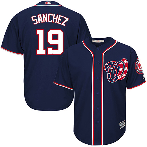 Nationals #19 Anibal Sanchez Navy Blue New Cool Base Stitched MLB Jersey