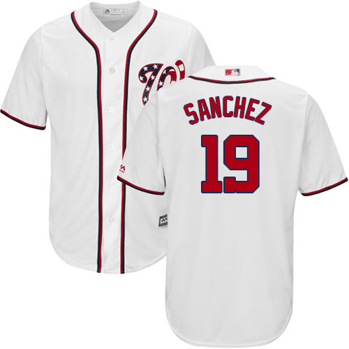 Nationals #19 Anibal Sanchez White New Cool Base Stitched MLB Jersey