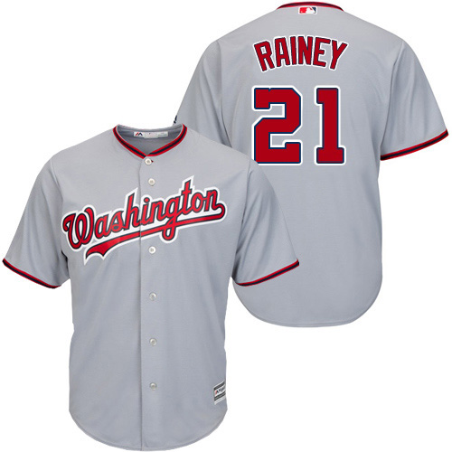 Nationals #21 Tanner Rainey Grey New Cool Base Stitched MLB Jersey