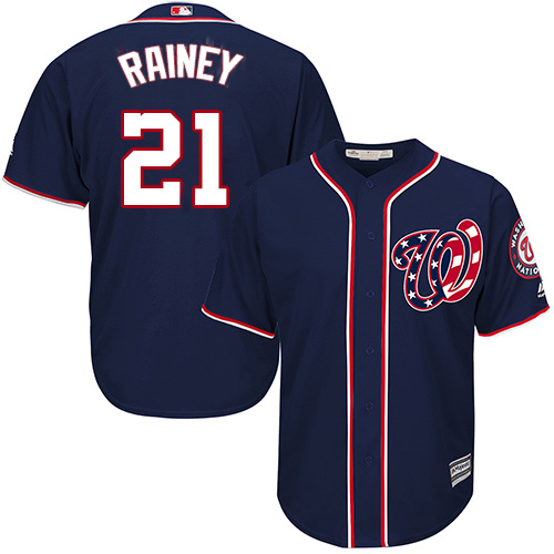 Nationals #21 Tanner Rainey Navy Blue New Cool Base Stitched MLB Jersey