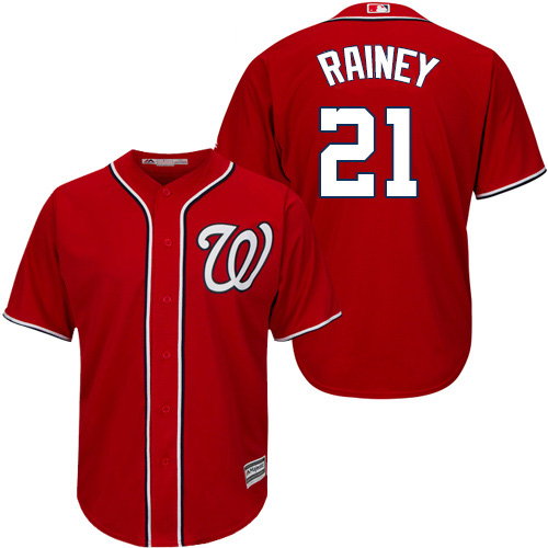Nationals #21 Tanner Rainey Red New Cool Base Stitched MLB Jersey