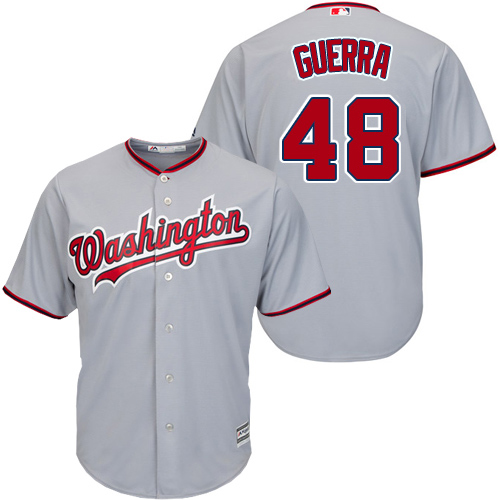 Nationals #48 Javy Guerra Grey New Cool Base Stitched MLB Jersey