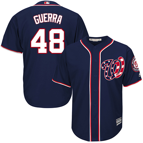 Nationals #48 Javy Guerra Navy Blue New Cool Base Stitched MLB Jersey