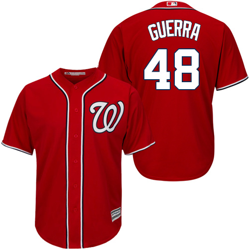 Nationals #48 Javy Guerra Red New Cool Base Stitched MLB Jersey