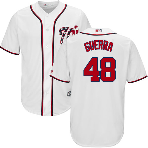 Nationals #48 Javy Guerra White New Cool Base Stitched MLB Jersey