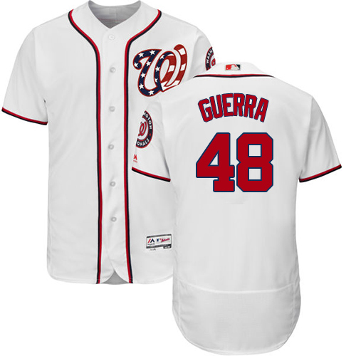 Nationals #48 Javy Guerra White Flexbase Authentic Collection Stitched MLB Jersey