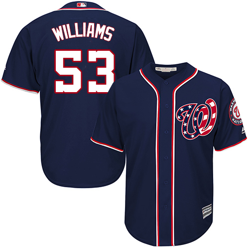 Nationals #53 Austen Williams Navy Blue New Cool Base Stitched MLB Jersey Nationals #53 Austen Williams Navy Blue New Cool Base Stitched MLB Jersey