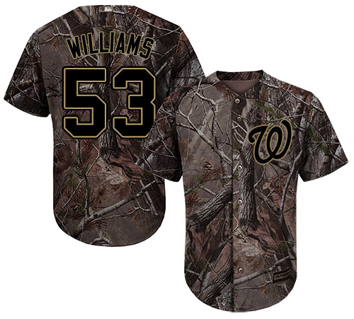Nationals #53 Austen Williams Camo Realtree Collection Cool Base Stitched MLB Jersey