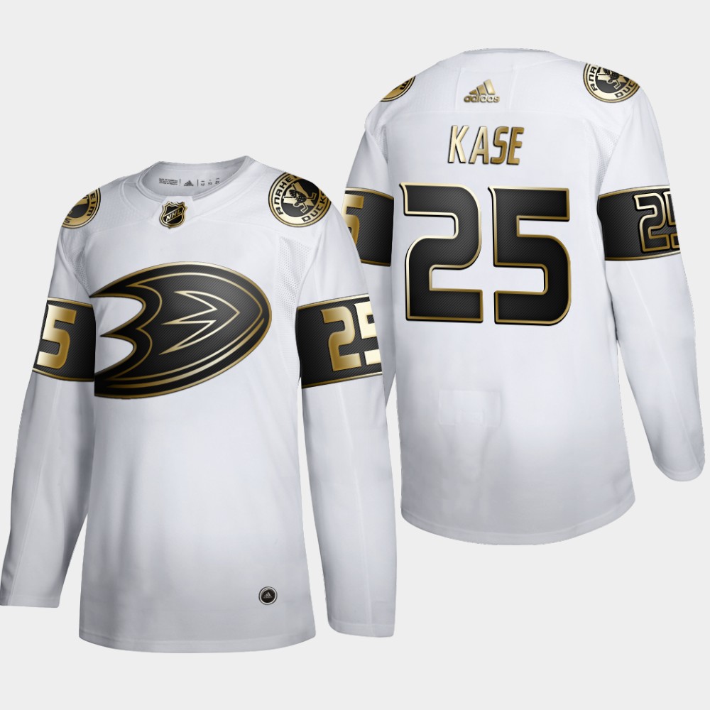 Anaheim Ducks #25 Ondrej Kase Men's Adidas White Golden Edition Limited Stitched NHL Jersey