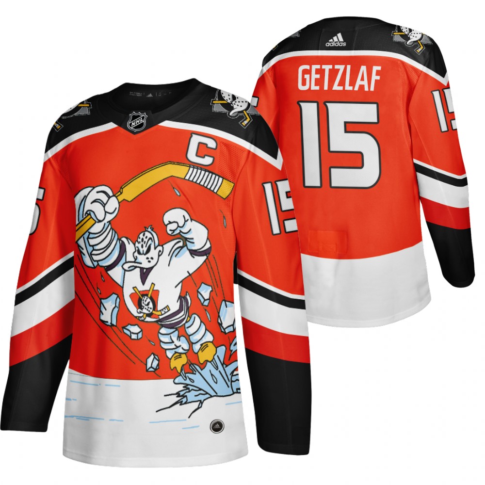 Anaheim Ducks #15 Ryan Getzlaf Red Men's Adidas 2020-21 Reverse Retro Alternate NHL Jersey