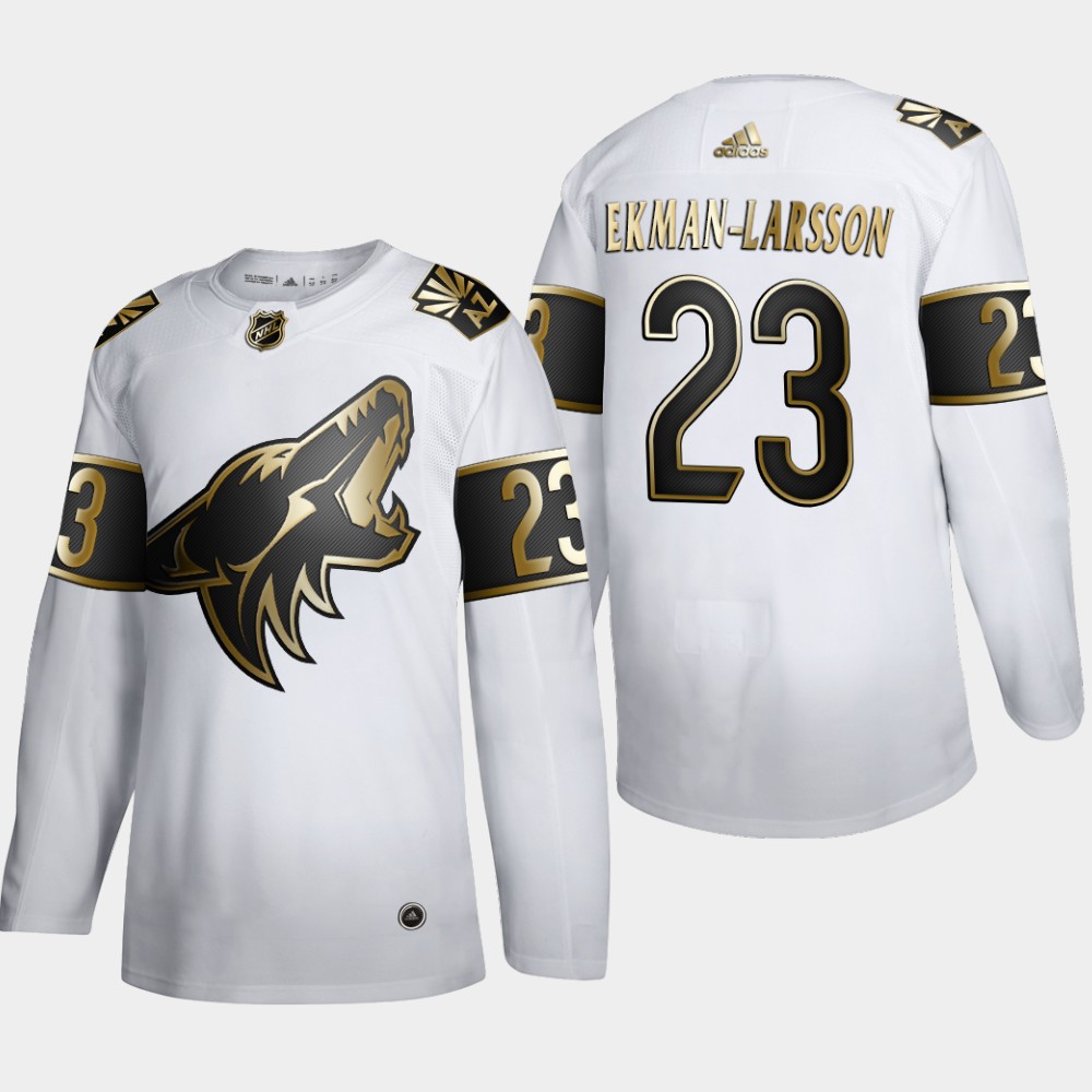 Arizona Coyotes #23 Oliver Ekman-Larsson Men's Adidas White Golden Edition Limited Stitched NHL Jersey