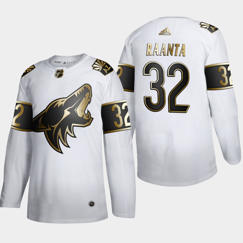 Arizona Coyotes #32 Antti Raanta Men's Adidas White Golden Edition Limited Stitched NHL Jersey