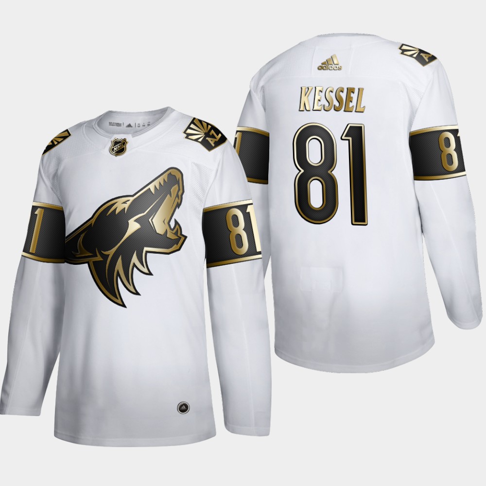 Arizona Coyotes #81 Phil Kessel Men's Adidas White Golden Edition Limited Stitched NHL Jersey
