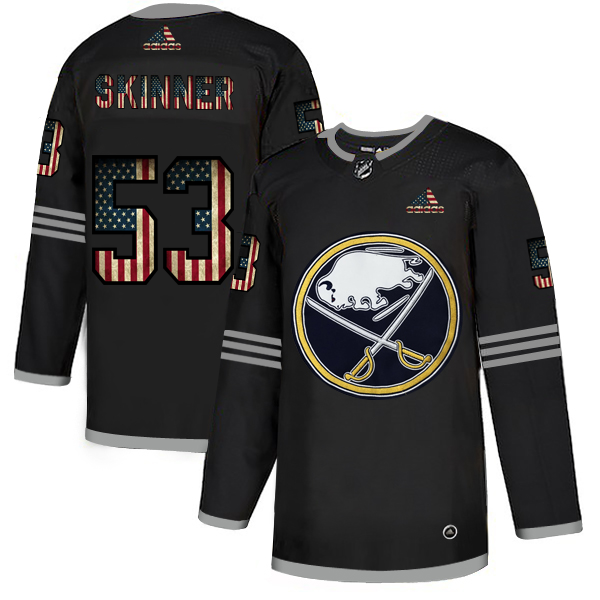 Buffalo Sabres #53 Jeff Skinner Adidas Men's Black USA Flag Limited NHL Jersey