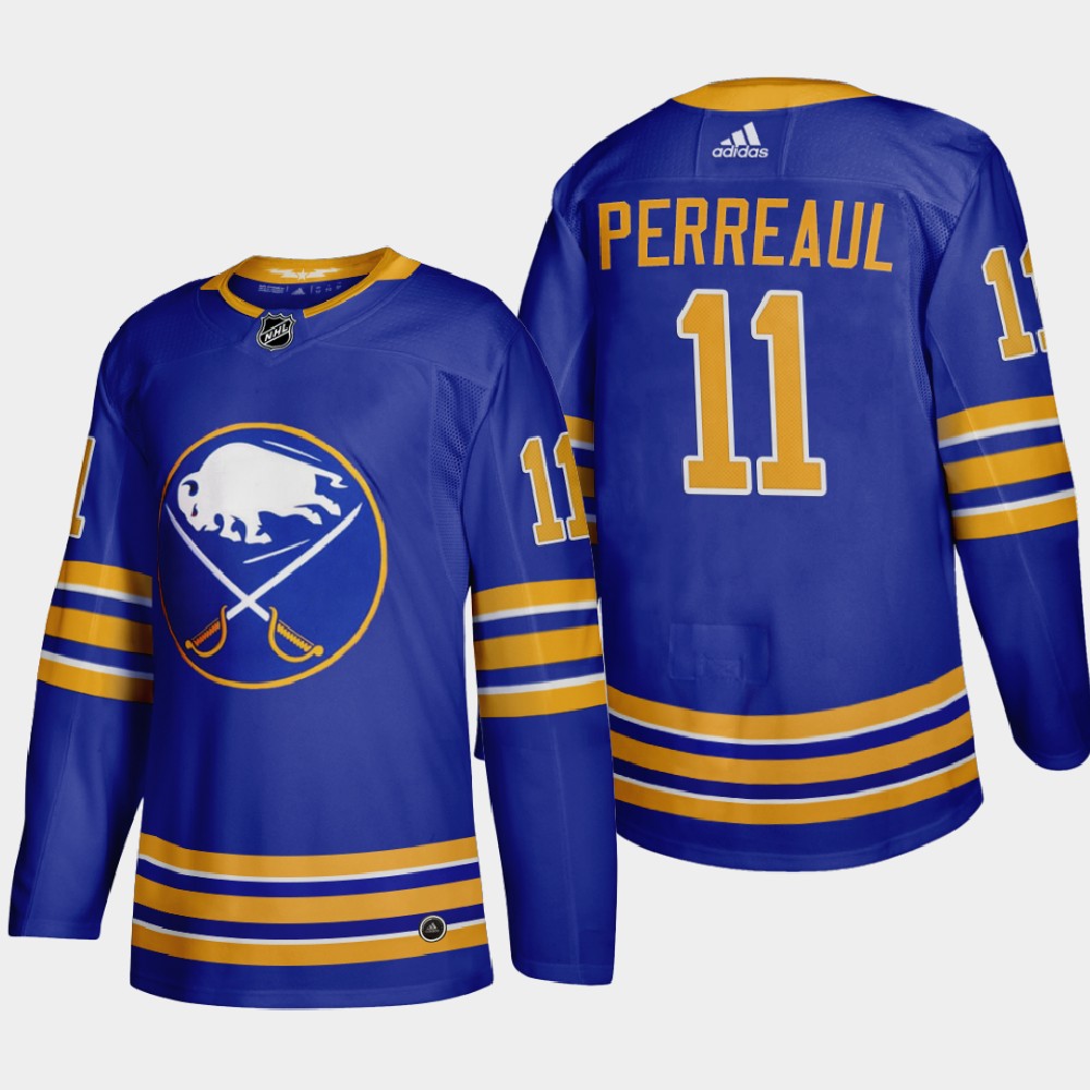 Buffalo Sabres #11 Gilbert Perreault Men's Adidas 2020-21 Home Authentic Player Stitched NHL Jersey Royal Blue